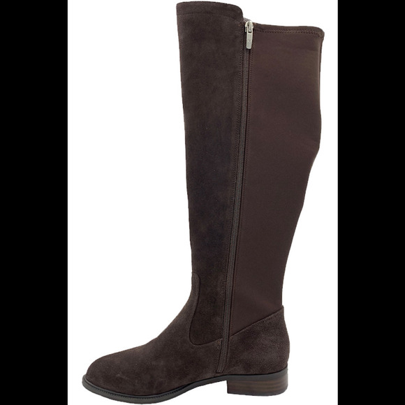 Marc Fisher Medium Calf Tall Shaft Panya Brown Suede - Wide - Picture 4 of 4